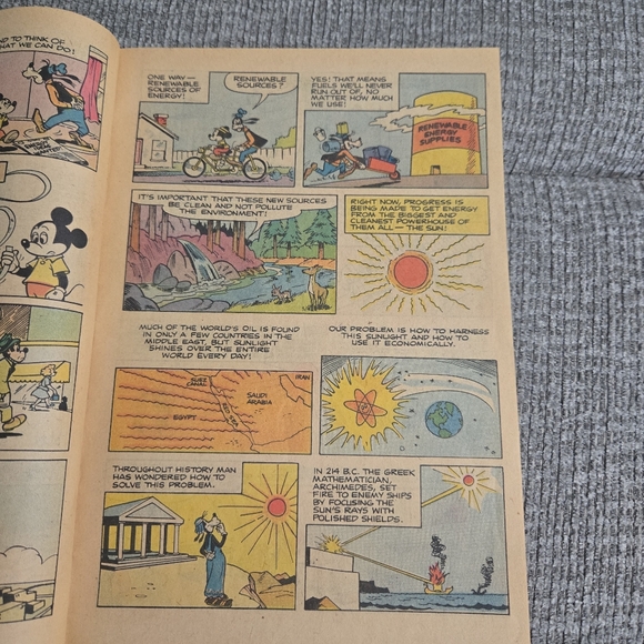 Mickey Mouse and Goofy Explore Energy Comics 1976 Vintage Book - Picture 5 of 8
